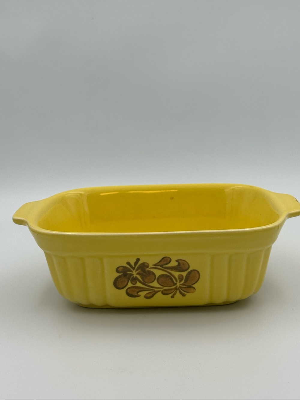 Vintage Pfaltzgraff FTDA 1983 Yellow 16 Oz Casserole Baking Dish USA Floral